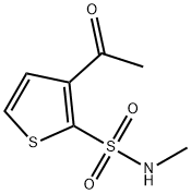 3-乙酰基-2-(甲基氨基磺酸基)噻吩 结构式