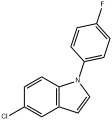 5-氯-1-(4-氟苯基)-1H-吲哚 结构式
