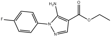 5-氨基-1-(4-氟苯)吡唑-4-羧酸乙酯 结构式
