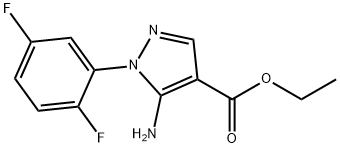 5-氨基-1-(2,5-二氟苯基)吡唑-4-甲酸乙酯 结构式