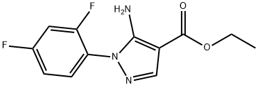 5-氨基-1-(2,4-二氟苯基)-1H-吡唑-4-羧酸乙酯 结构式
