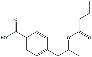 Benzoic acid, 4-[2-(1-oxobutoxy)propyl]-, (+)- (9CI) 结构式