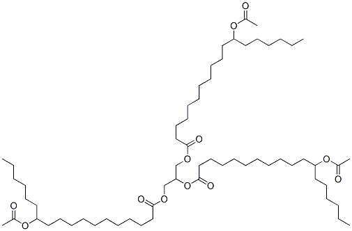 1,2,3-propanetriyl tris[12-(acetoxy)octadecanoate]  结构式