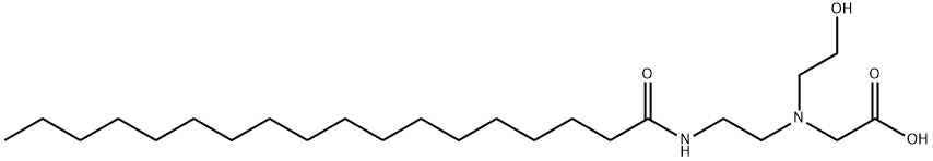 N-(2-hydroxyethyl)-N-[2-[(1-oxooctadecyl)amino]ethyl]glycine 结构式