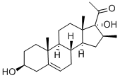 17Α-羟基-16Β-甲基孕烯醇 结构式
