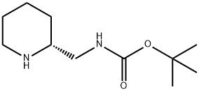 (R)-2-N-叔丁氧羰基氨基甲基哌啶盐酸盐 结构式