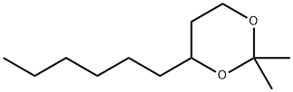 (R)-(+)-4-己基-2,2-二甲基-1,3-二氧六环 结构式