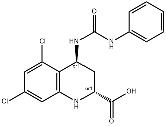 (2R,4S)-5,7-Dichloro-4-(3-phenylureido)-1,2,3,4-tetrahydroquinoline-2-carboxylicacid