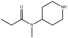 Propanamide,  N-methyl-N-4-piperidinyl- 结构式