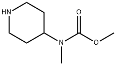 Carbamic  acid,  methyl-4-piperidinyl-,  methyl  ester  (9CI) 结构式