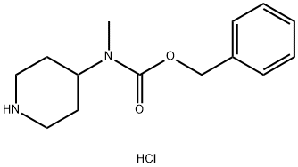 BENZYL METHYL(PIPERIDIN-4-YL)CARBAMATE HYDROCHLORIDE 结构式