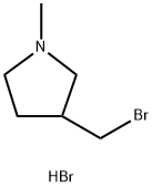 3-(溴甲基)-1-甲基吡咯烷氢溴酸盐 结构式