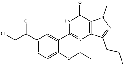 羟基氯地那非 结构式