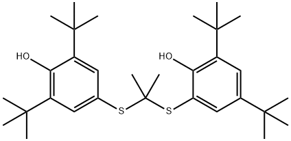 4-[(3,5-二叔丁基-2-羟基苯硫基)异亚丙基乙氧基]-2,6-二叔丁基苯酚 结构式