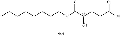 (2R)-2-羟基戊二酸辛酯钠盐 结构式