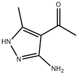 1-(5-氨基-3-甲基-1H-吡唑-4-基)乙酮 结构式