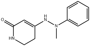 5,6-二氢-4-(2-甲基-2-苯基肼基)-2-1H-吡啶酮 结构式