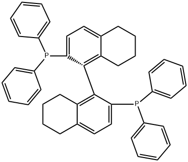(R)-(+)-2,2'-双(二苯磷基)-5,5',6,6',7,7',8,8'-八氢-1,1'-联萘 结构式