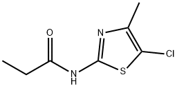 5-Chloro-4-methyl-2-propionamidothiazole 结构式
