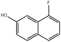 8-氟-2-萘酚 结构式