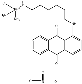 1-(6-aminohexylamino)anthracene-9,10-dione, azane, platinum(+2) cation , chloride, nitrate 结构式