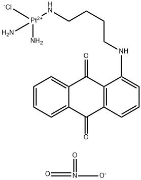 1-(4-aminobutylamino)anthracene-9,10-dione, azane, platinum(+2) cation , chloride, nitrate 结构式