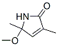 5-Methoxy-3,5-dimethyl-1,5-dihydro-2H-pyrrol-2-one 结构式