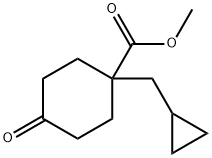 1-(环丙基甲基)-4-氧代环己烷甲酸甲酯 结构式