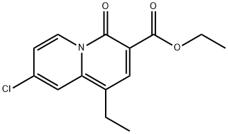 ETHYL 8-CHLORO-1-ETHYL-4-OXO-4H-QUINOLIZINE-3-CARBOXYLATE 结构式