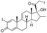 21-二碘-16Β-甲基孕甾-1,4,9(11)三烯-17Α-醇-3,20-二酮 结构式