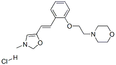 4-[2-[2-[(E)-2-(3-methyloxazol-5-yl)ethenyl]phenoxy]ethyl]morpholine h ydrochloride 结构式