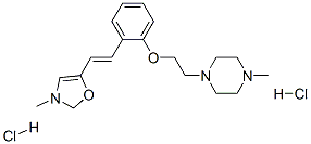 1-methyl-4-[2-[2-[(E)-2-(3-methyloxazol-5-yl)ethenyl]phenoxy]ethyl]pip erazine dihydrochloride 结构式