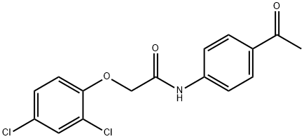 2-(2,4-二氯苯氧基)-N-(4-乙酰苯基)乙酰胺 结构式