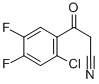 3-(2-氯-4,5-二氟苯基)-3-氧代丙腈 结构式
