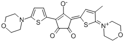 3-(2-Morpholino-thien-2yl)-5-(2,5-dihydro-4-methyl-2-morpholin-1-ylidene-onium-thien-5-ylidene-1,2-dioxo-cyclopenten-4-olate 结构式