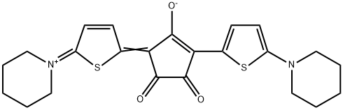 3-(2-Piperidino-thien-2-yl)-5-(2,5-dihydro-4-methyl-2-piperidin-1-ylidene-onium-thien-5-ylidene)-1,2-dioxo-cyclopenten-4-olate 结构式
