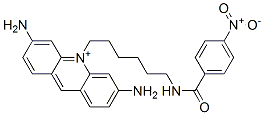 3,6-diamino-10-(6-(4-nitrobenzamido)hexyl)acridinium 结构式