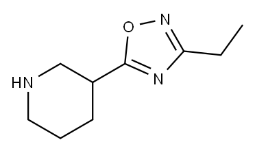 3-(3-ETHYL-1,2,4-OXADIAZOL-5-YL)PIPERIDINE 结构式