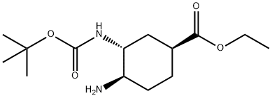 ethyl (1S,3R,4R)-4-amino-3-{[(tert-butoxy)carbonyl]amino}cyclohexane-1-carboxylate 结构式