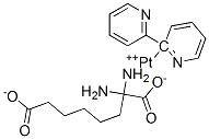 2,2'-bipyridine-alpha,alpha'-diaminosuberic acid platinum(II) 结构式