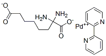 2,2'-bipyridine-alpha, alpha-diaminosuberic acid palladium(II) 结构式