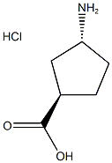 反式-3-氨基环戊烷羧酸盐酸盐 结构式