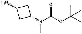 tert-butyl n-(cis-3-aminocyclobutyl)-n-methylcarbamate 结构式