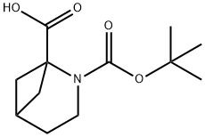 2-Boc-2-azabicyclo[3.1.1]heptane-1-carboxylic acid 结构式