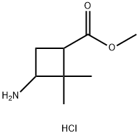 Methyl 3-amino-2,2-dimethylcyclobutanecarboxylate hydrochloride 结构式