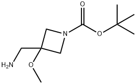 tert-butyl 3-(aminomethyl)-3-methoxyazetidine-1-carboxylate 结构式