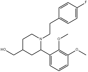 (/-)-ALPHA-(2,3-DIMETHOXY-PHENYL)-1-[2-(4-FLUOROPHENYL)ETHYL]-4-PIPERIDINE-METHANOL 结构式