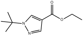 1-叔丁基-1H -吡唑-4-羧酸乙酯 结构式