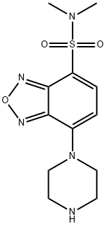 4-(N,N-二甲氨基磺酰基)-7-哌嗪-2,1,3-苯并恶二唑[用于高效液相色谱标记] 结构式