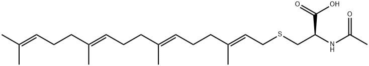 N-乙酰基-S-香叶基香叶基-L-半胱氨酸 结构式